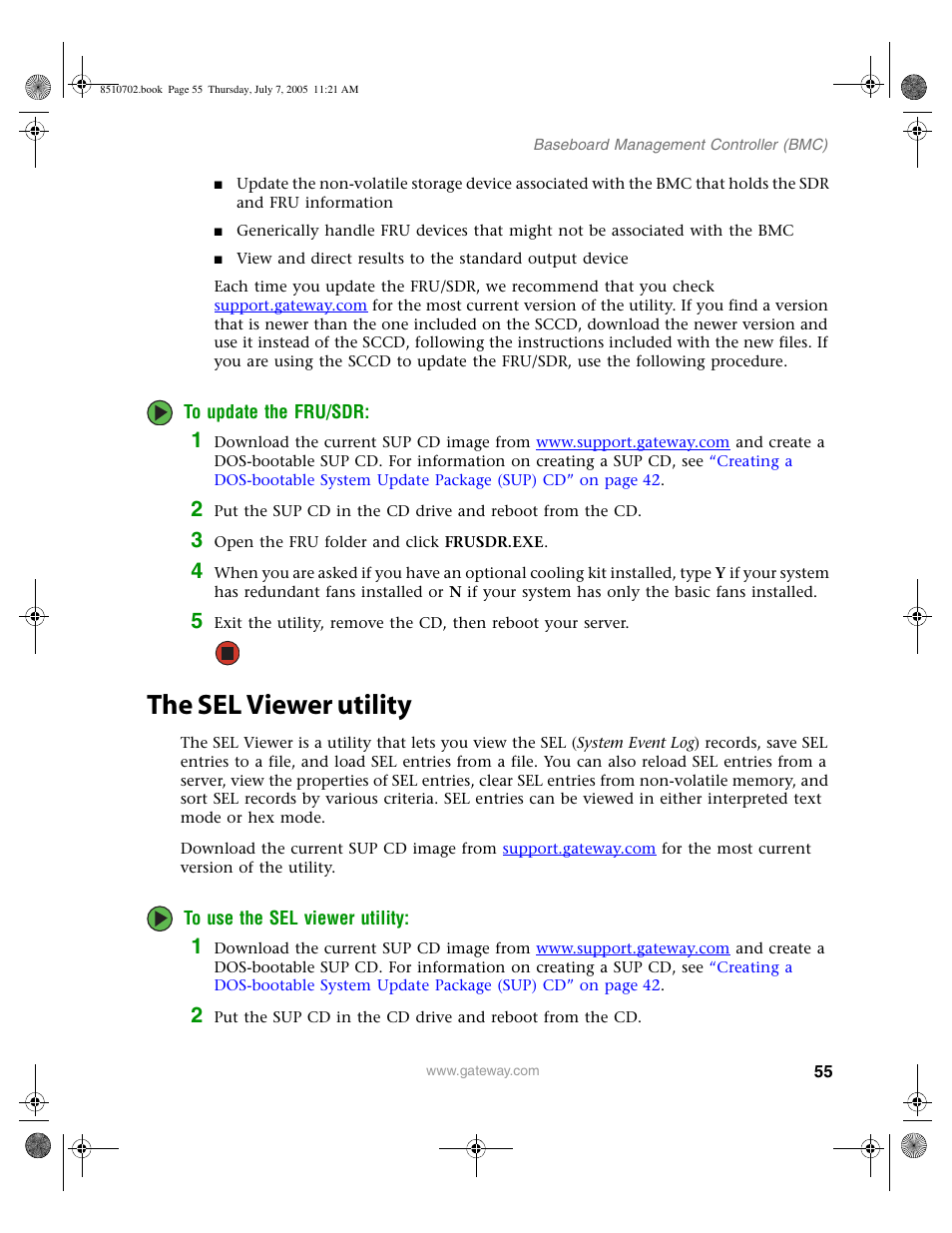 The sel viewer utility | Gateway 9715 User Manual | Page 60 / 278