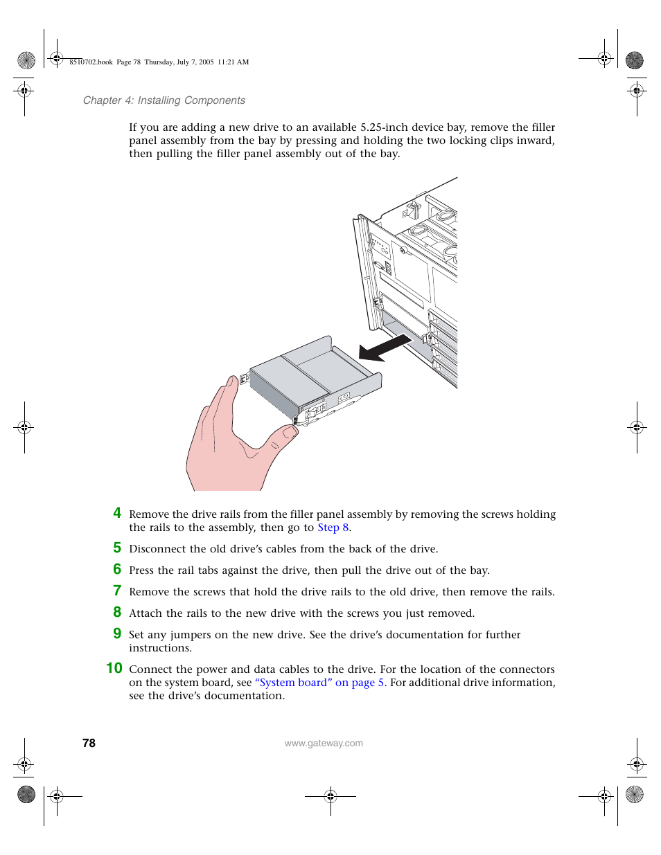 Step 5 | Gateway 9715 User Manual | Page 83 / 278