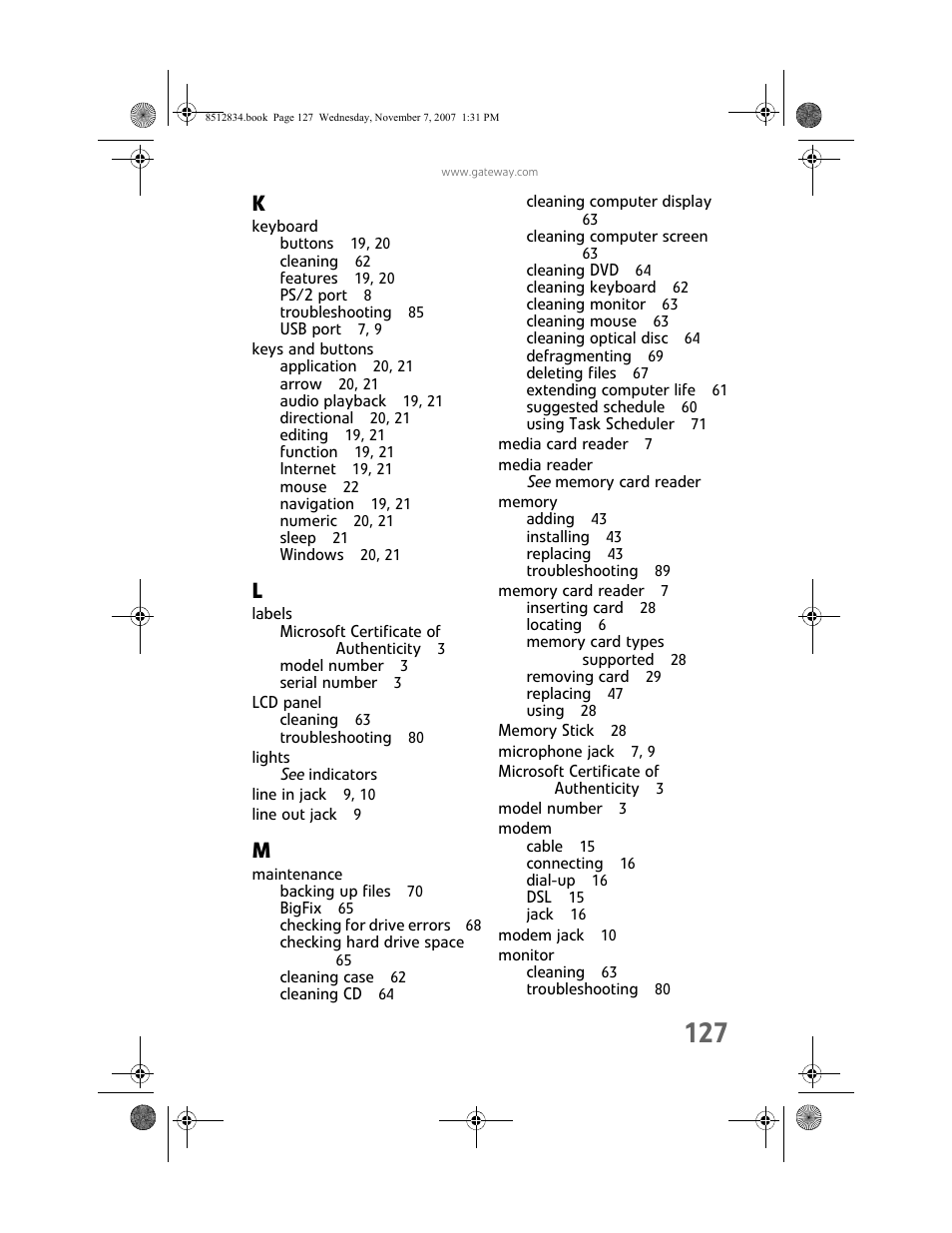 Gateway FX User Manual | Page 133 / 140