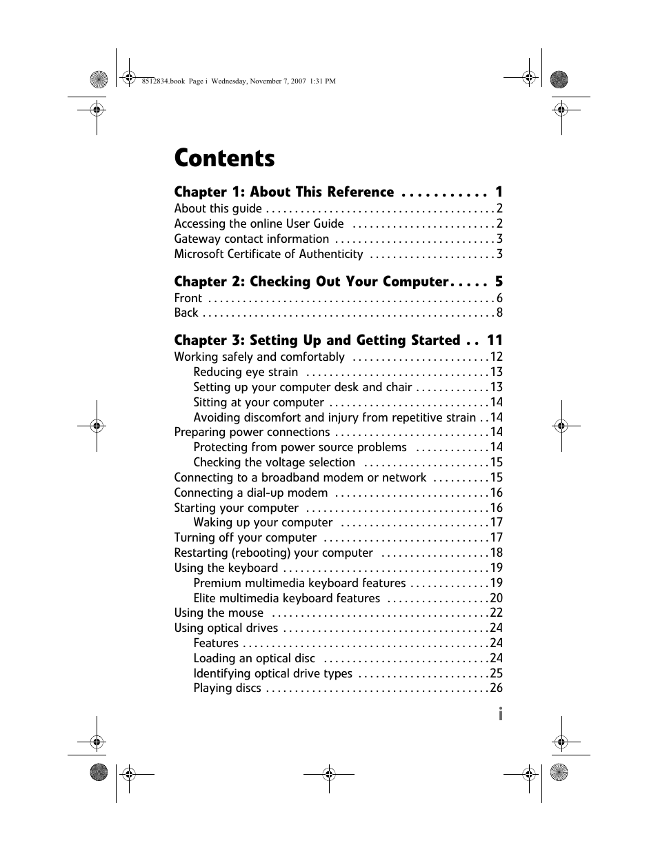 Gateway FX User Manual | Page 3 / 140