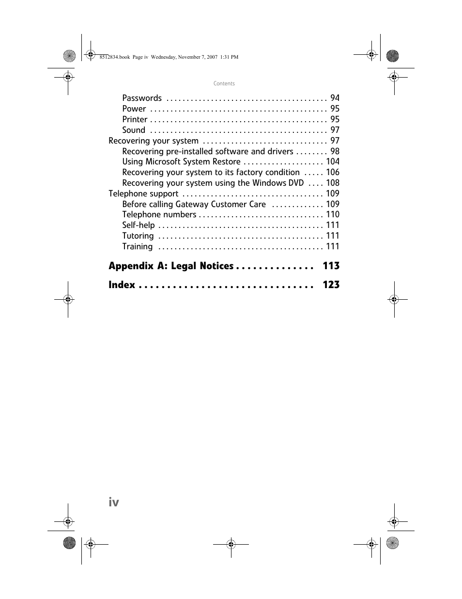 Gateway FX User Manual | Page 6 / 140