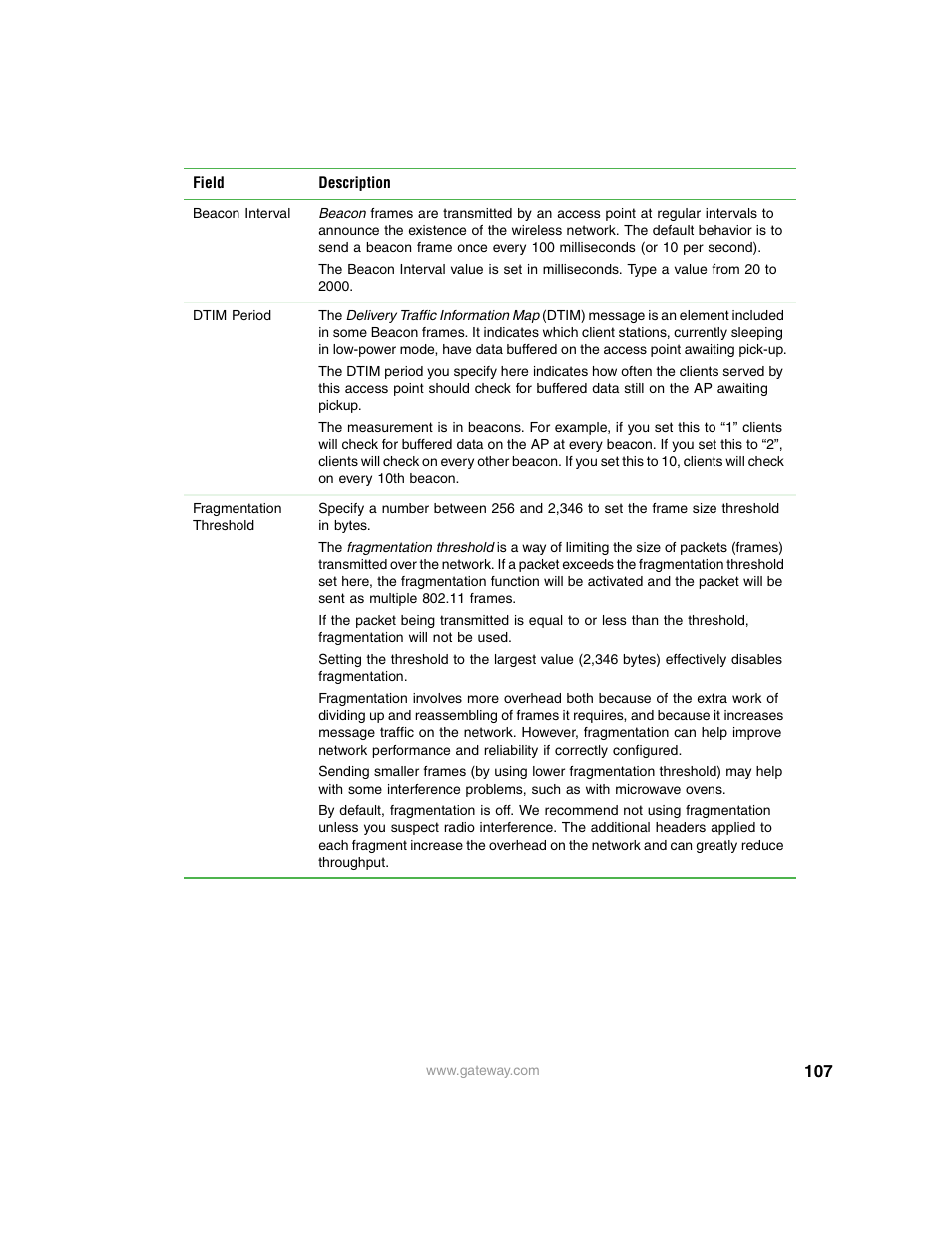 Gateway 7001 Series User Manual | Page 112 / 218