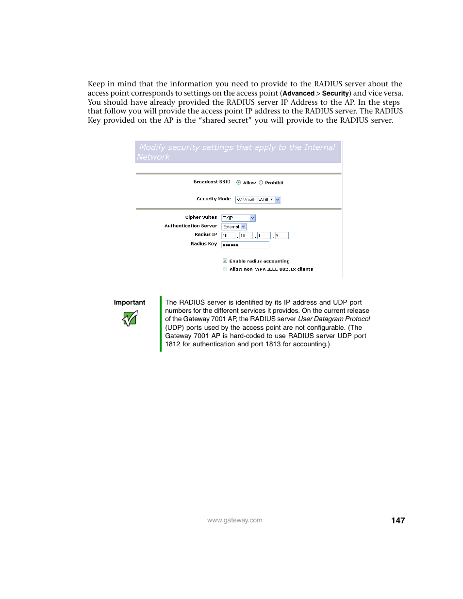 Gateway 7001 Series User Manual | Page 152 / 218