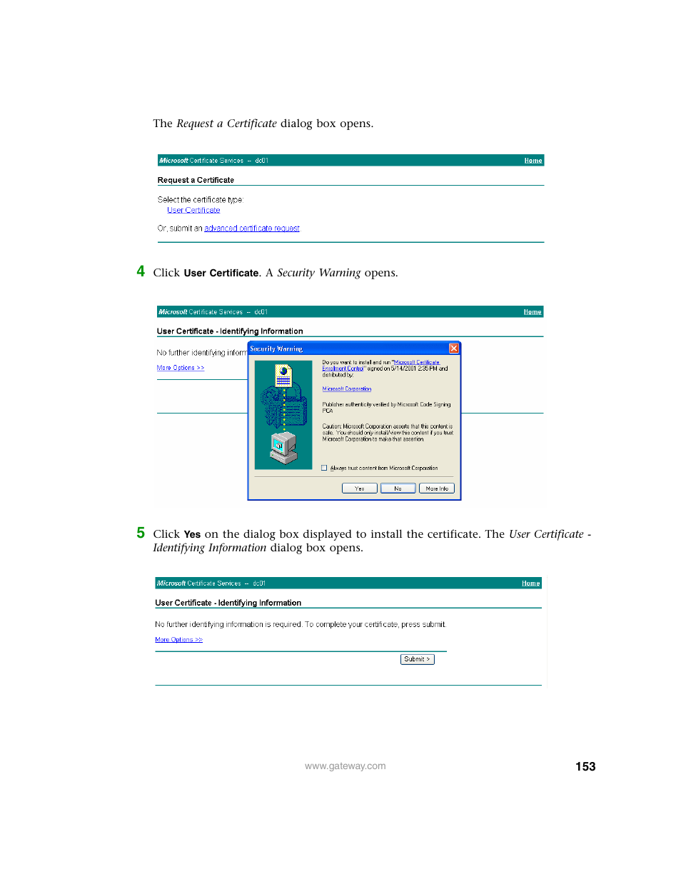 Gateway 7001 Series User Manual | Page 158 / 218