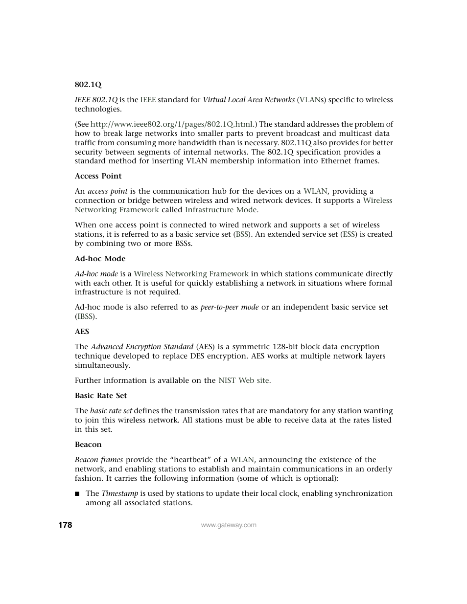 Gateway 7001 Series User Manual | Page 183 / 218