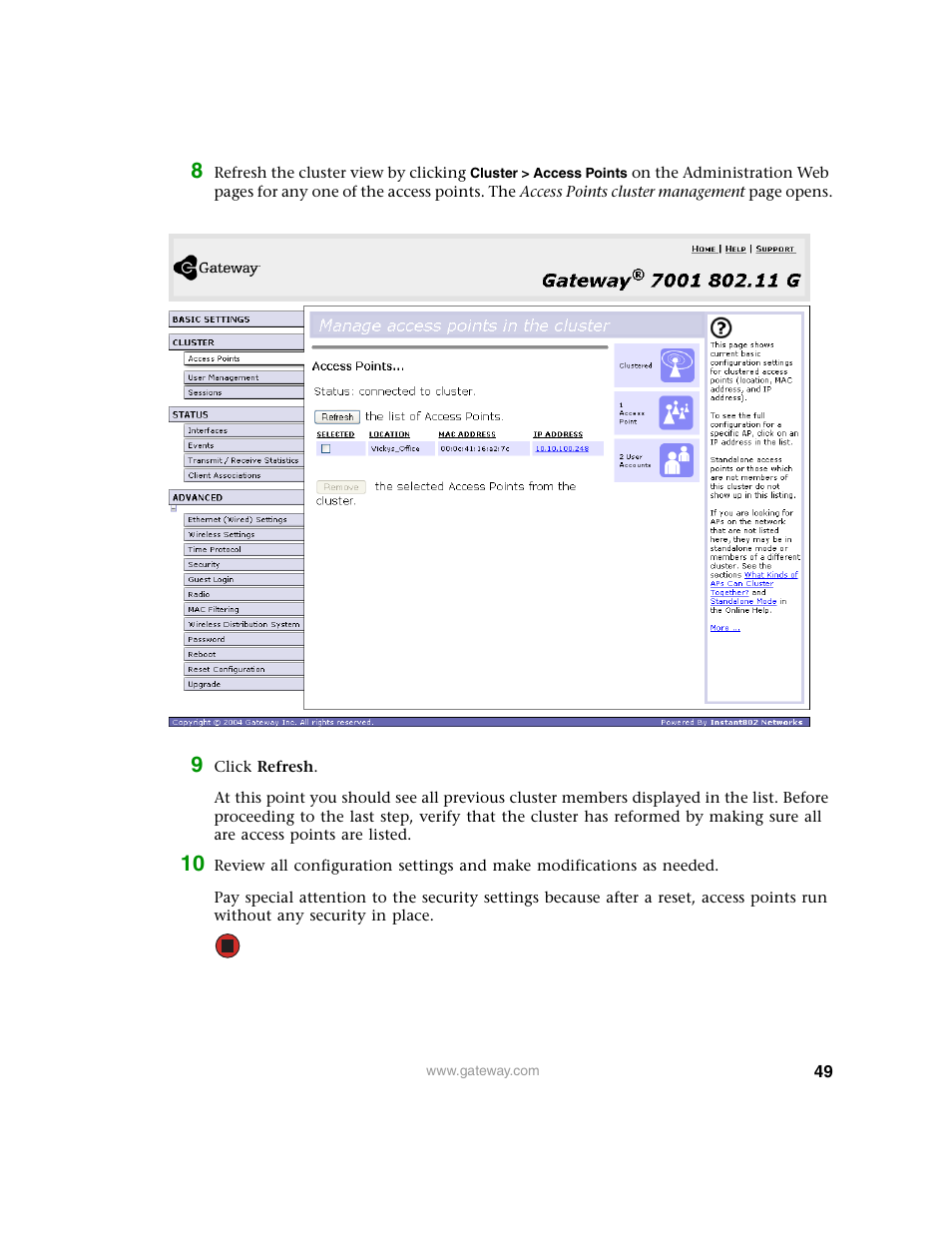 Gateway 7001 Series User Manual | Page 54 / 218