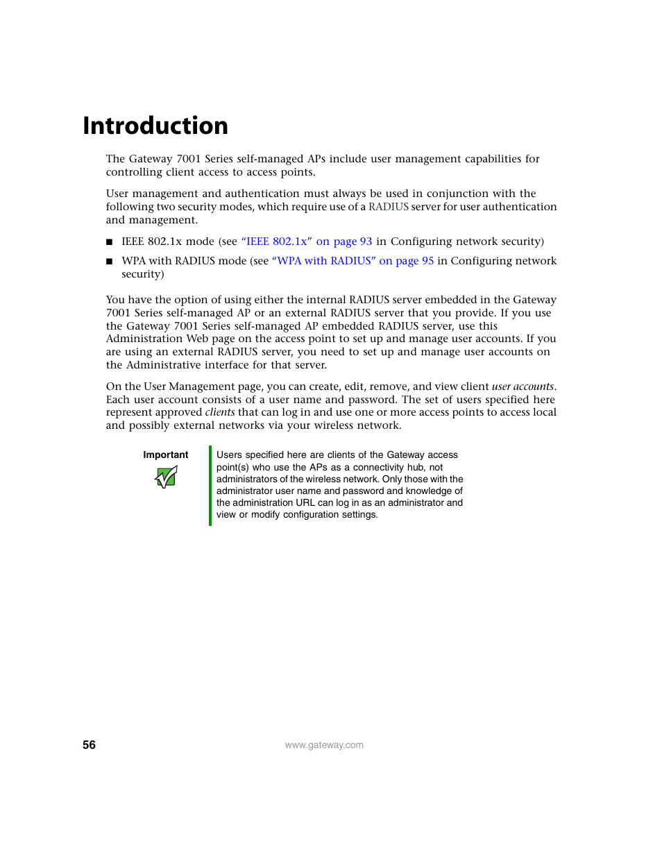 Introduction | Gateway 7001 Series User Manual | Page 61 / 218