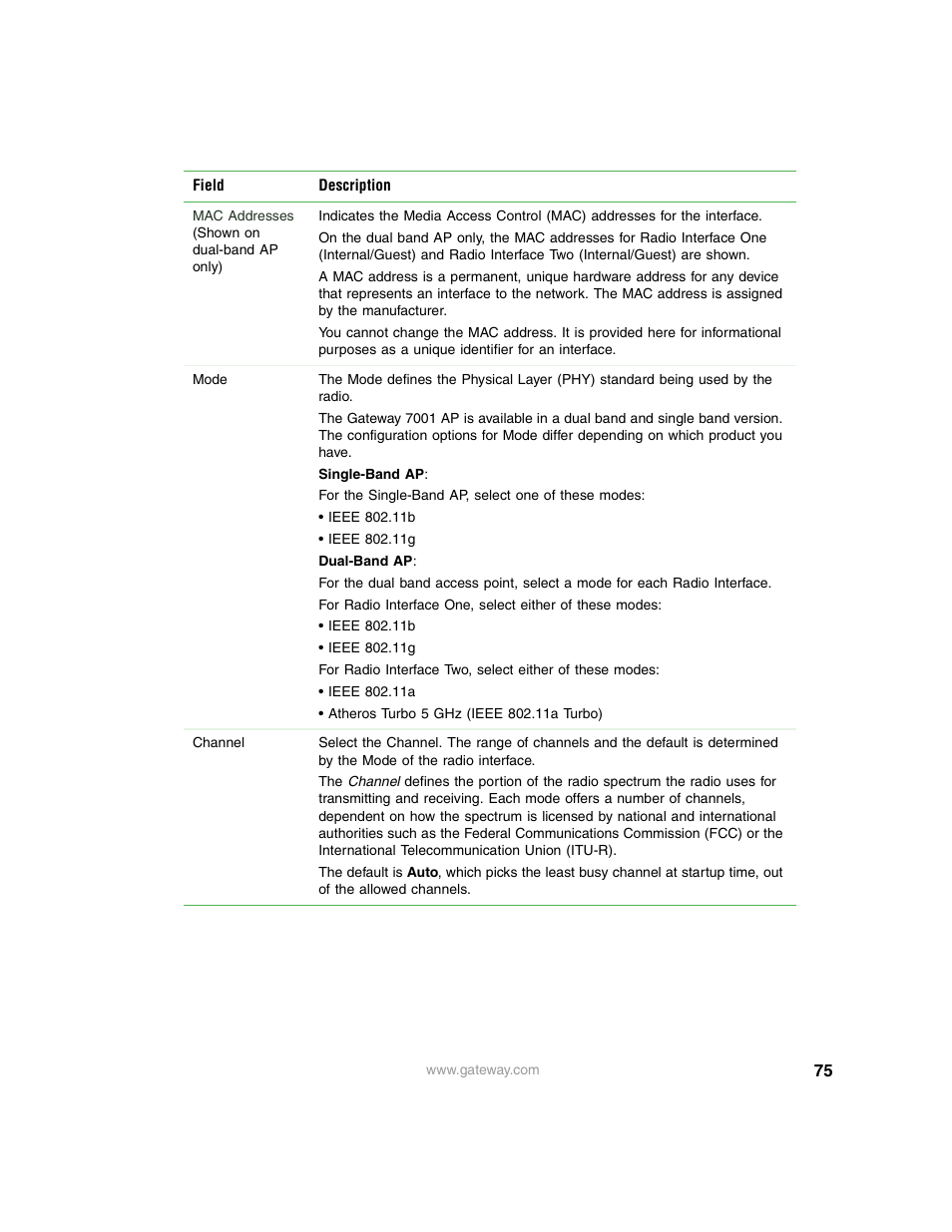 Gateway 7001 Series User Manual | Page 80 / 218