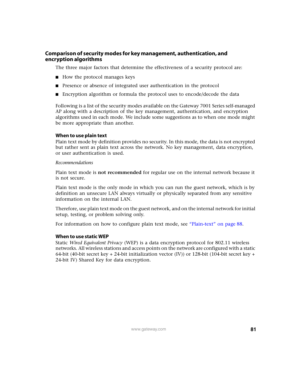 Gateway 7001 Series User Manual | Page 86 / 218