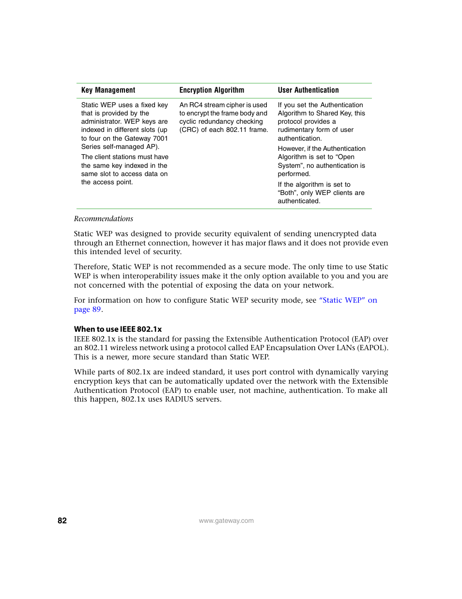 Gateway 7001 Series User Manual | Page 87 / 218