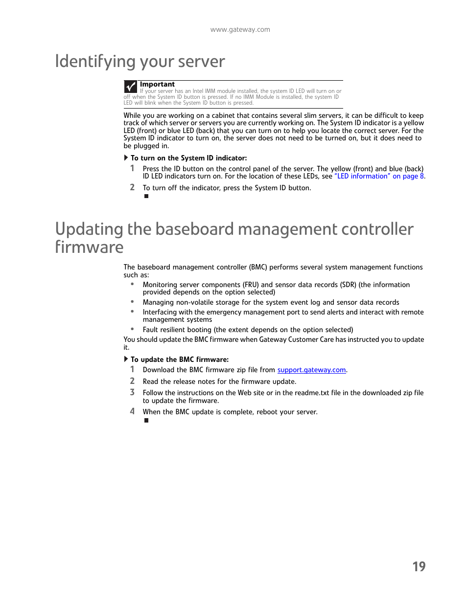 Identifying your server | Gateway E-9722R User Manual | Page 25 / 112