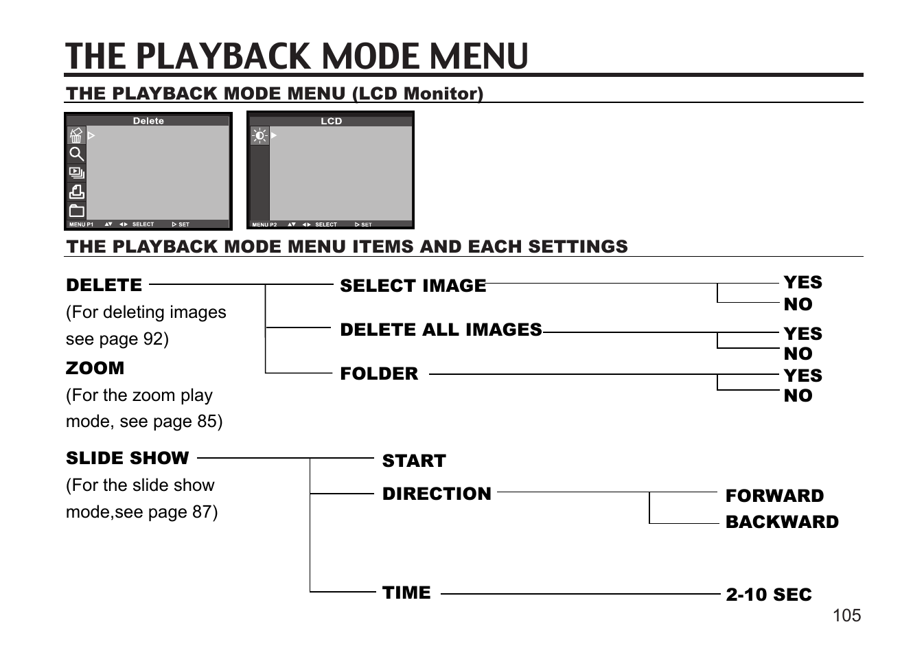 The playback mode menu | Gateway DC-M50 User Manual | Page 105 / 174