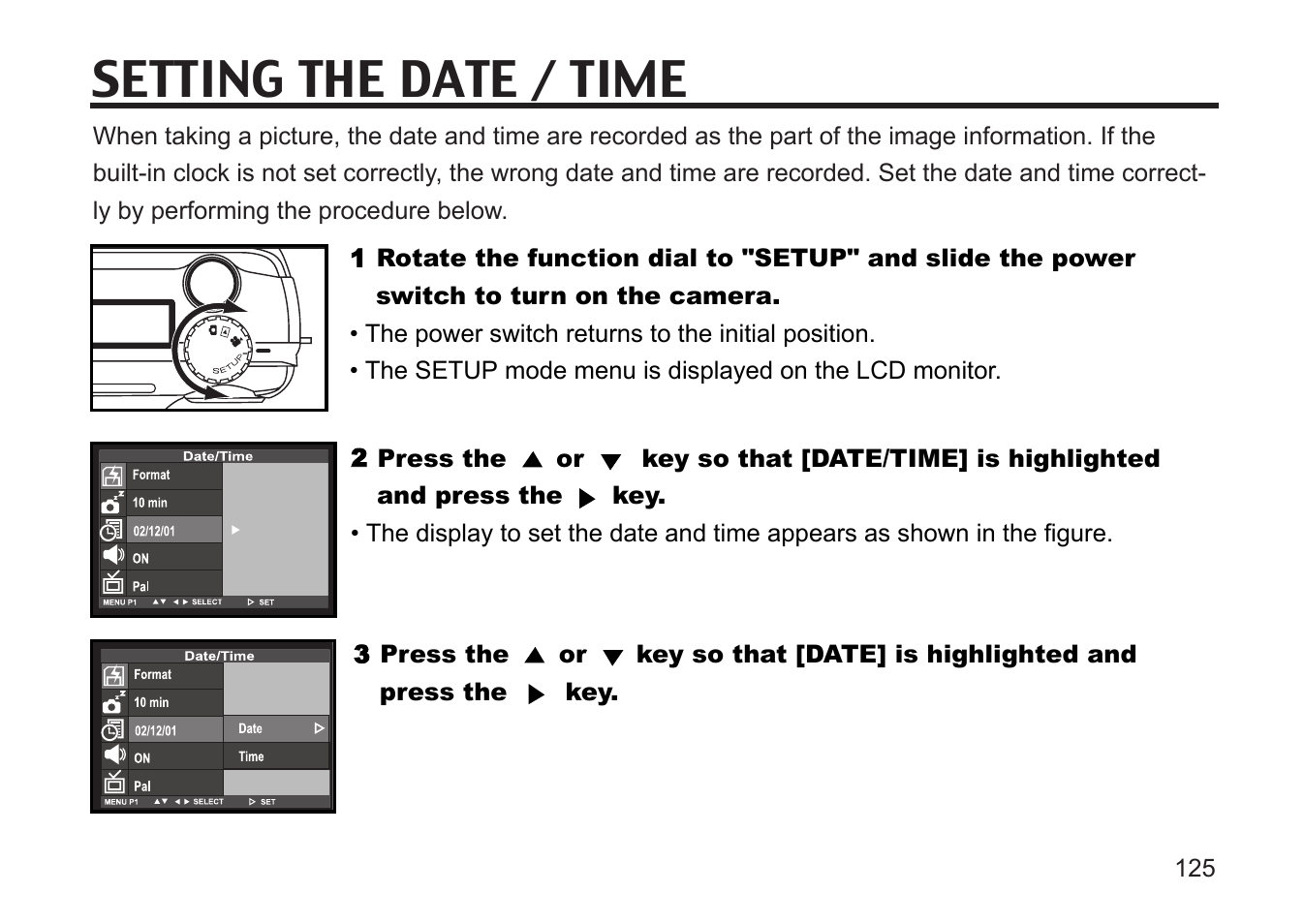 Setting the date / time | Gateway DC-M50 User Manual | Page 125 / 174