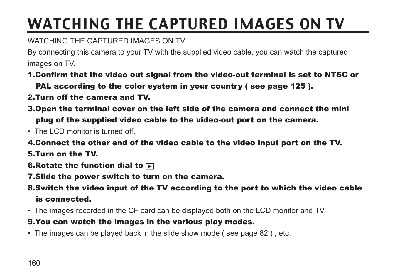 Watching the captured images on tv | Gateway DC-M50 User Manual | Page 160 / 174