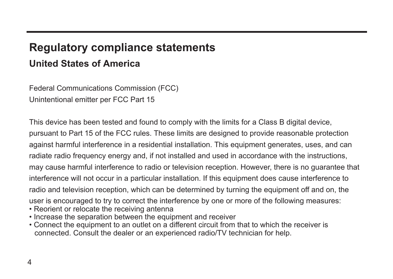 Regulatory compliance statements | Gateway DC-M50 User Manual | Page 4 / 174