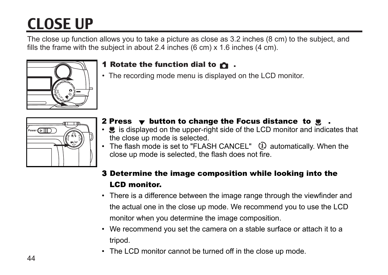 Close up | Gateway DC-M50 User Manual | Page 44 / 174