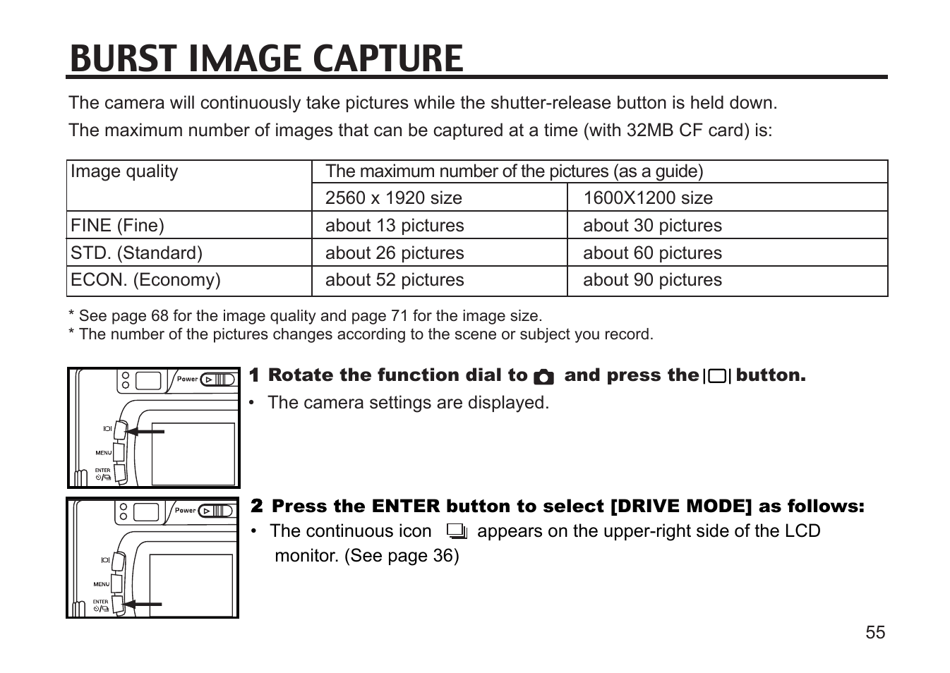 Burst image capture | Gateway DC-M50 User Manual | Page 55 / 174