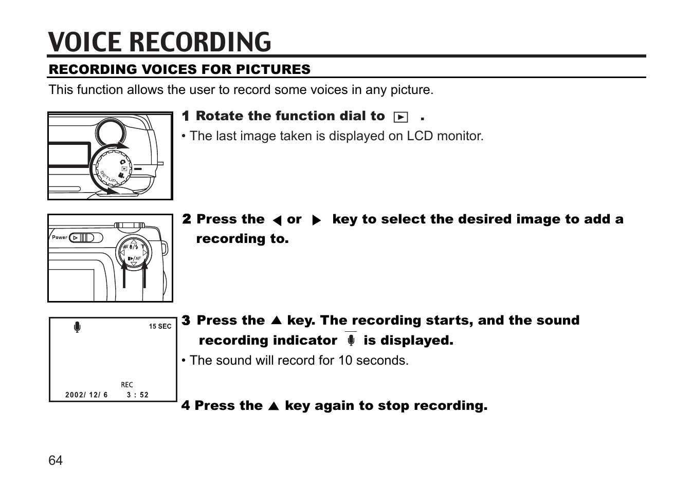 Voice recording | Gateway DC-M50 User Manual | Page 64 / 174
