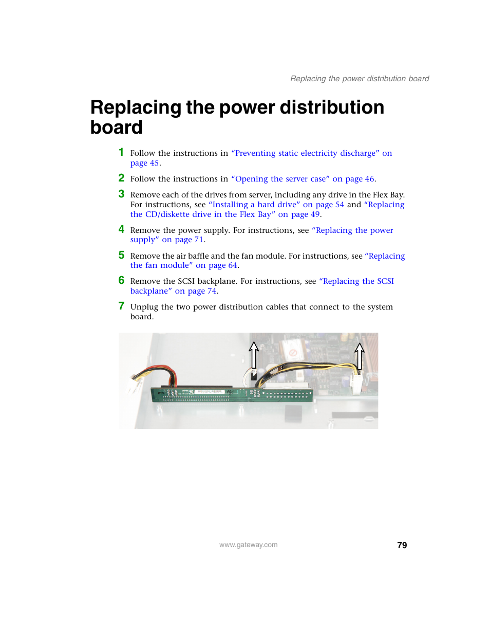 Replacing the power distribution board | Gateway 955 User Manual | Page 85 / 144