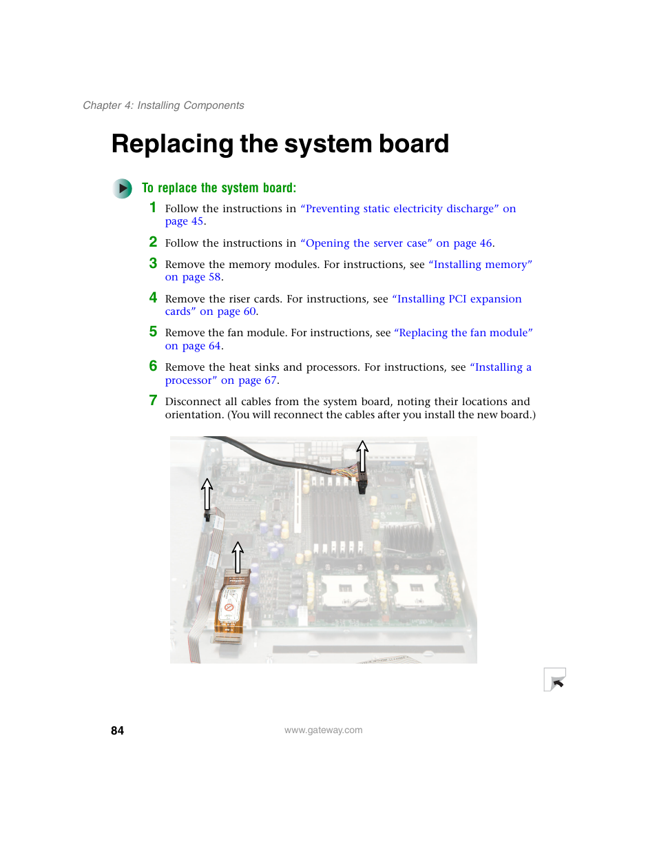 Replacing the system board | Gateway 955 User Manual | Page 90 / 144