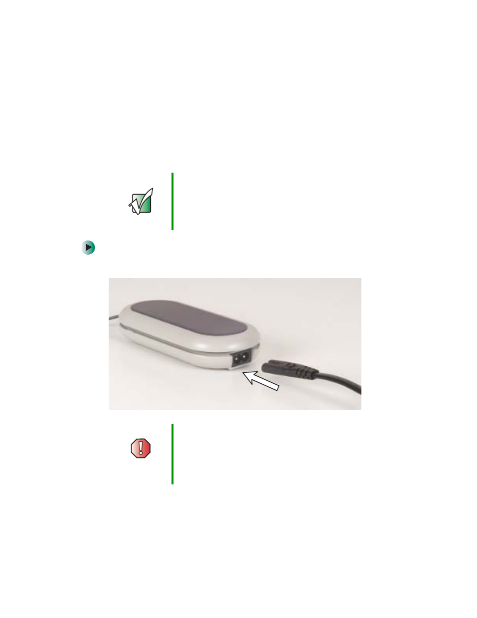 Connecting the acadapter, Connecting the ac adapter | Gateway 200 User Manual | Page 26 / 312