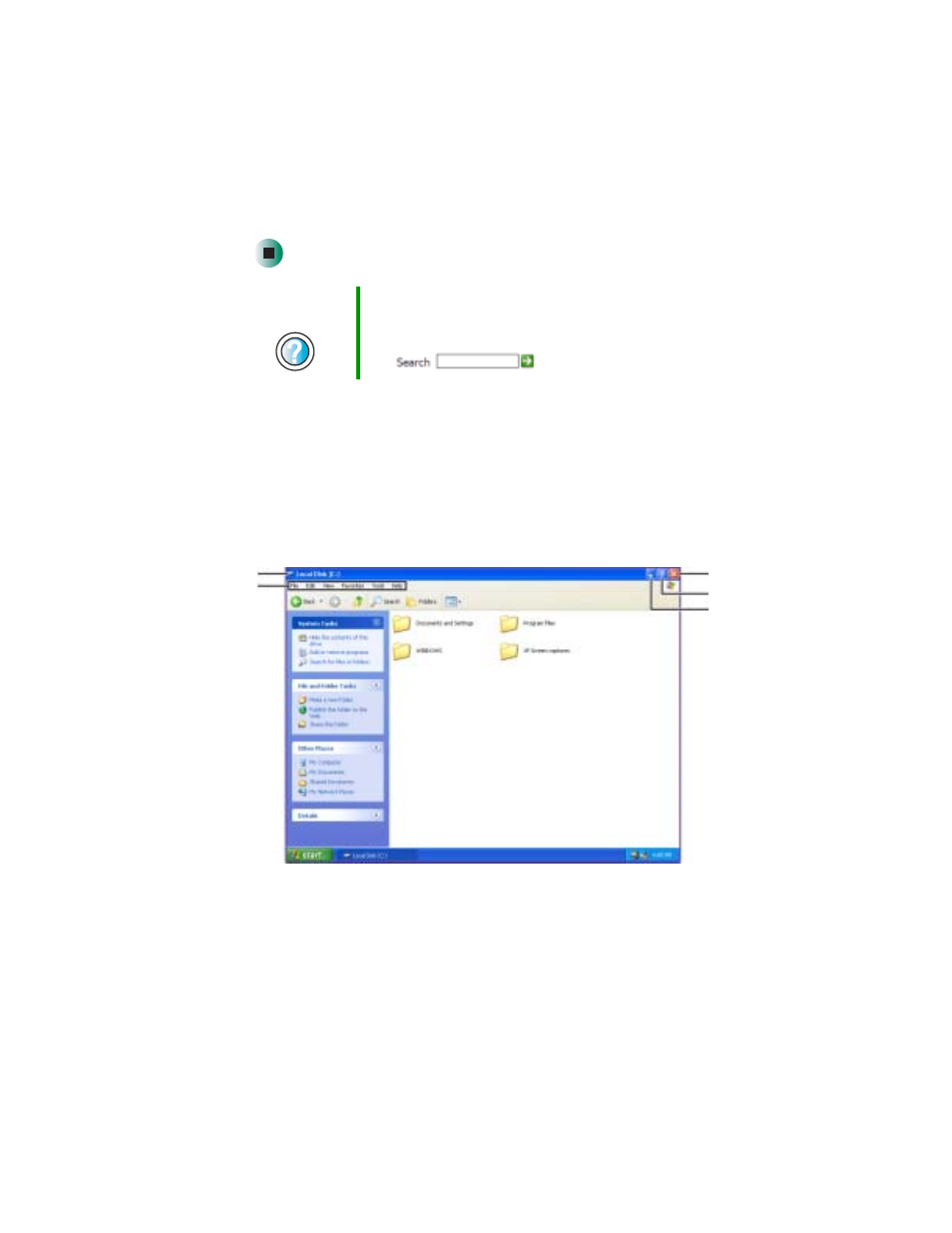 Identifying window items | Gateway 200 User Manual | Page 59 / 312