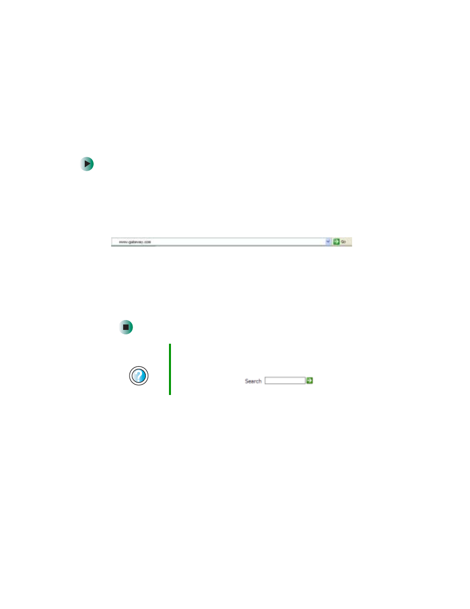 Connecting to a website, Connecting to a web site | Gateway 200 User Manual | Page 82 / 312