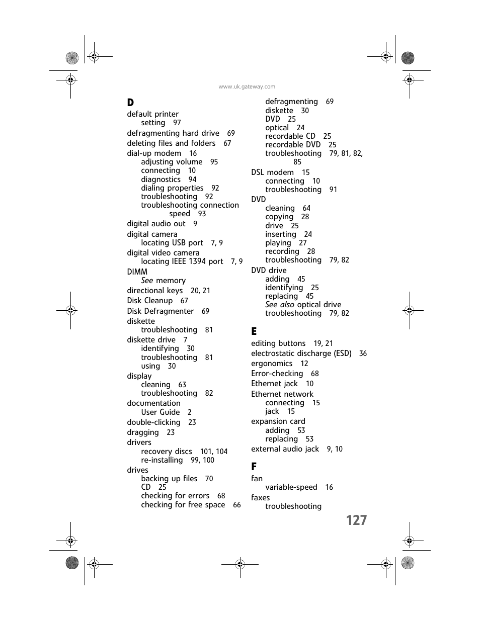 Gateway GT5062b User Manual | Page 133 / 142