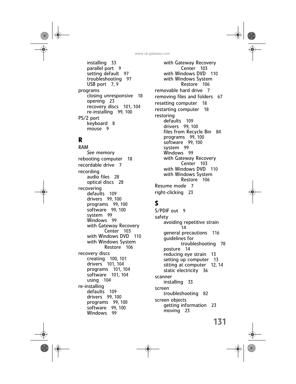 Gateway GT5062b User Manual | Page 137 / 142
