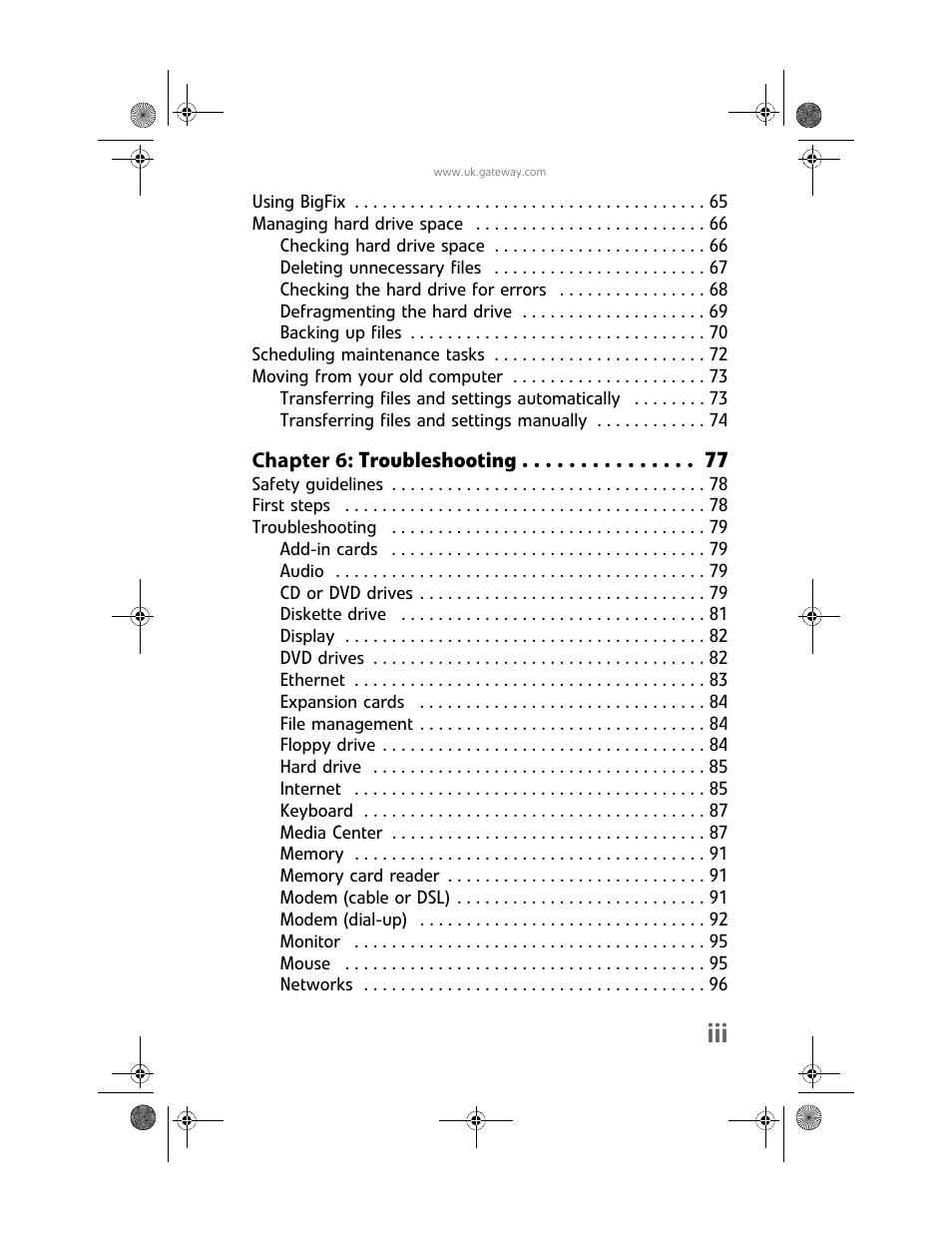 Gateway GT5062b User Manual | Page 5 / 142