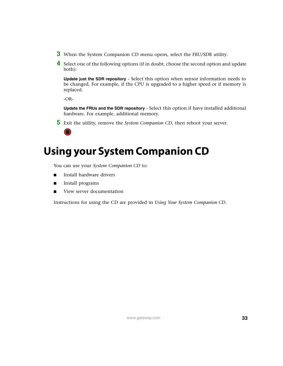 Using your system companion cd | Gateway 9315 User Manual | Page 38 / 168