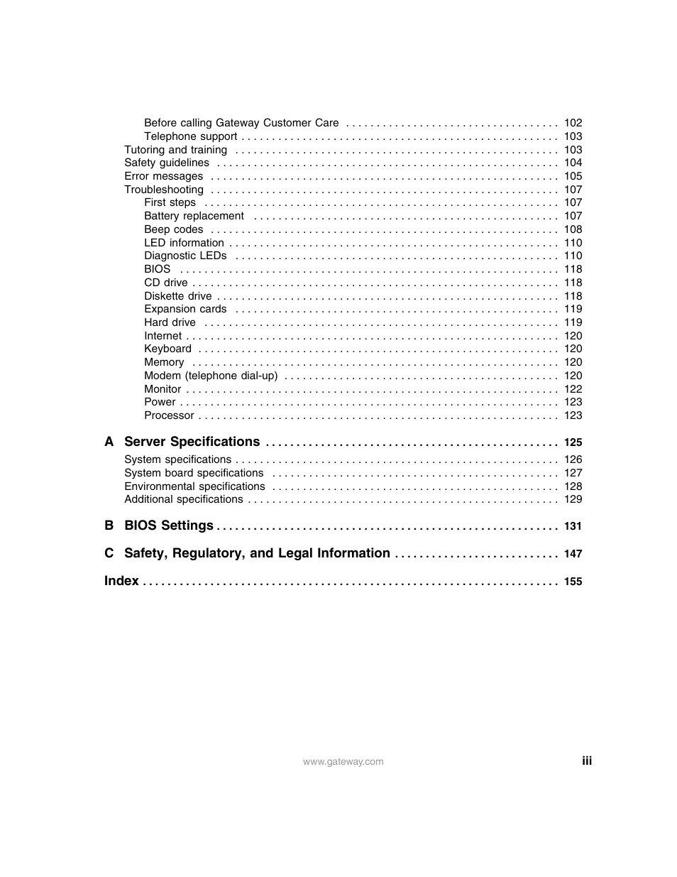 Gateway 9315 User Manual | Page 4 / 168