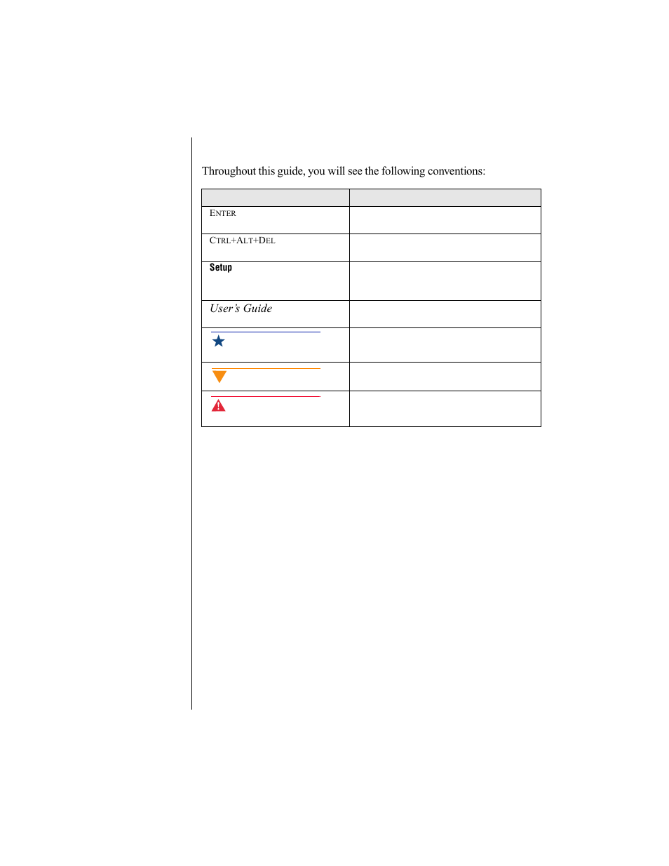 Conventions used in this guide | Gateway E-1200 User Manual | Page 7 / 42