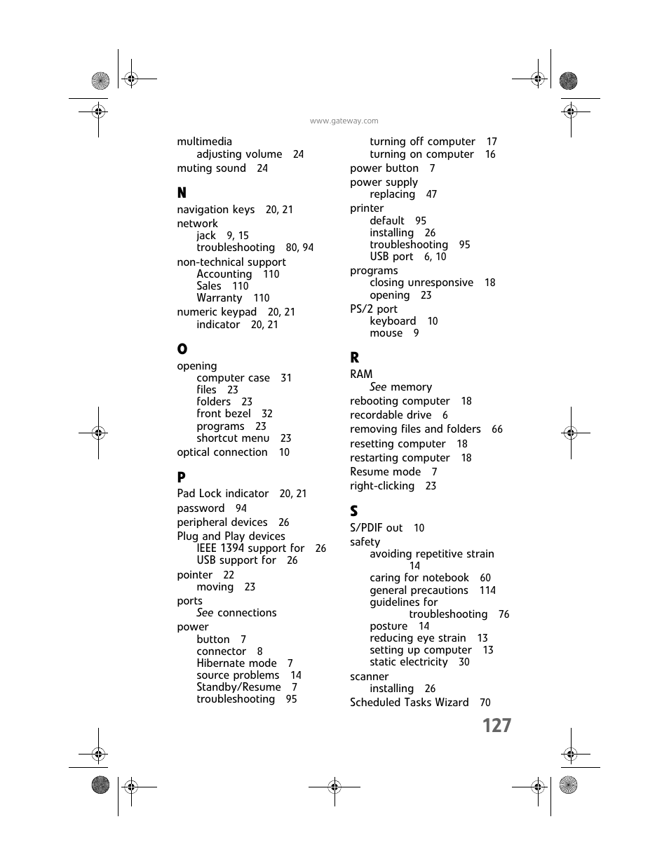 Gateway GT5448E User Manual | Page 133 / 138