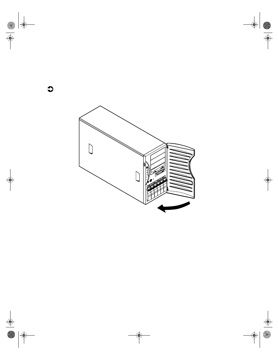 Closing the bezel door | Gateway 7210 User Manual | Page 37 / 157