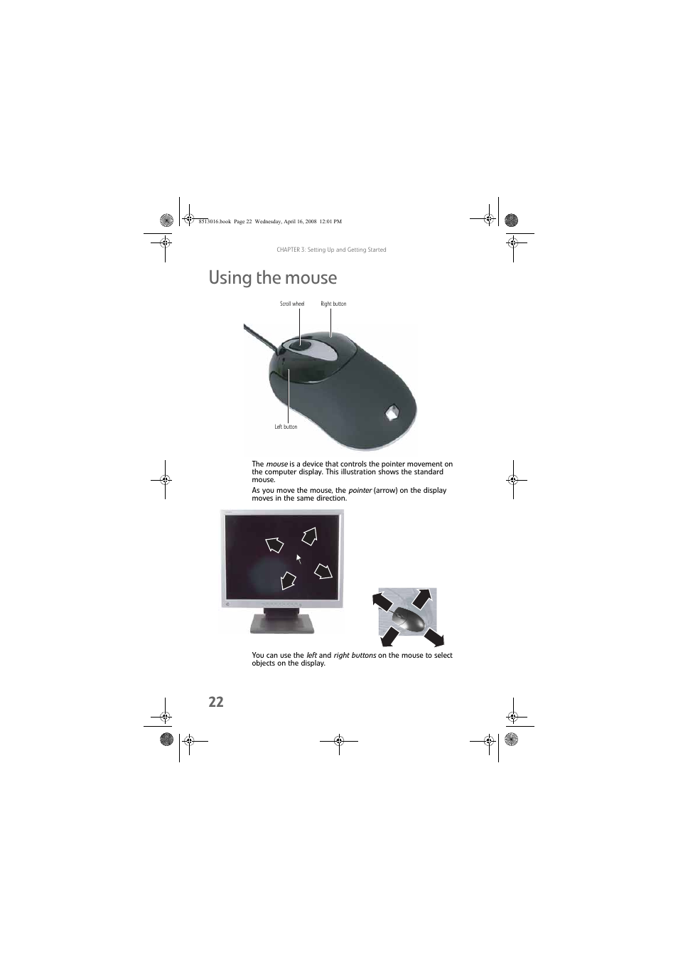 Using the mouse | Gateway GM5684E User Manual | Page 28 / 128