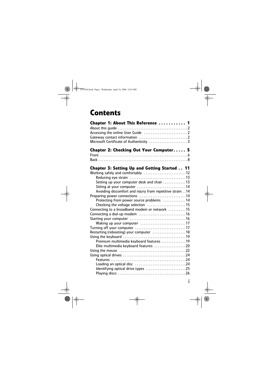 Gateway GM5684E User Manual | Page 3 / 128