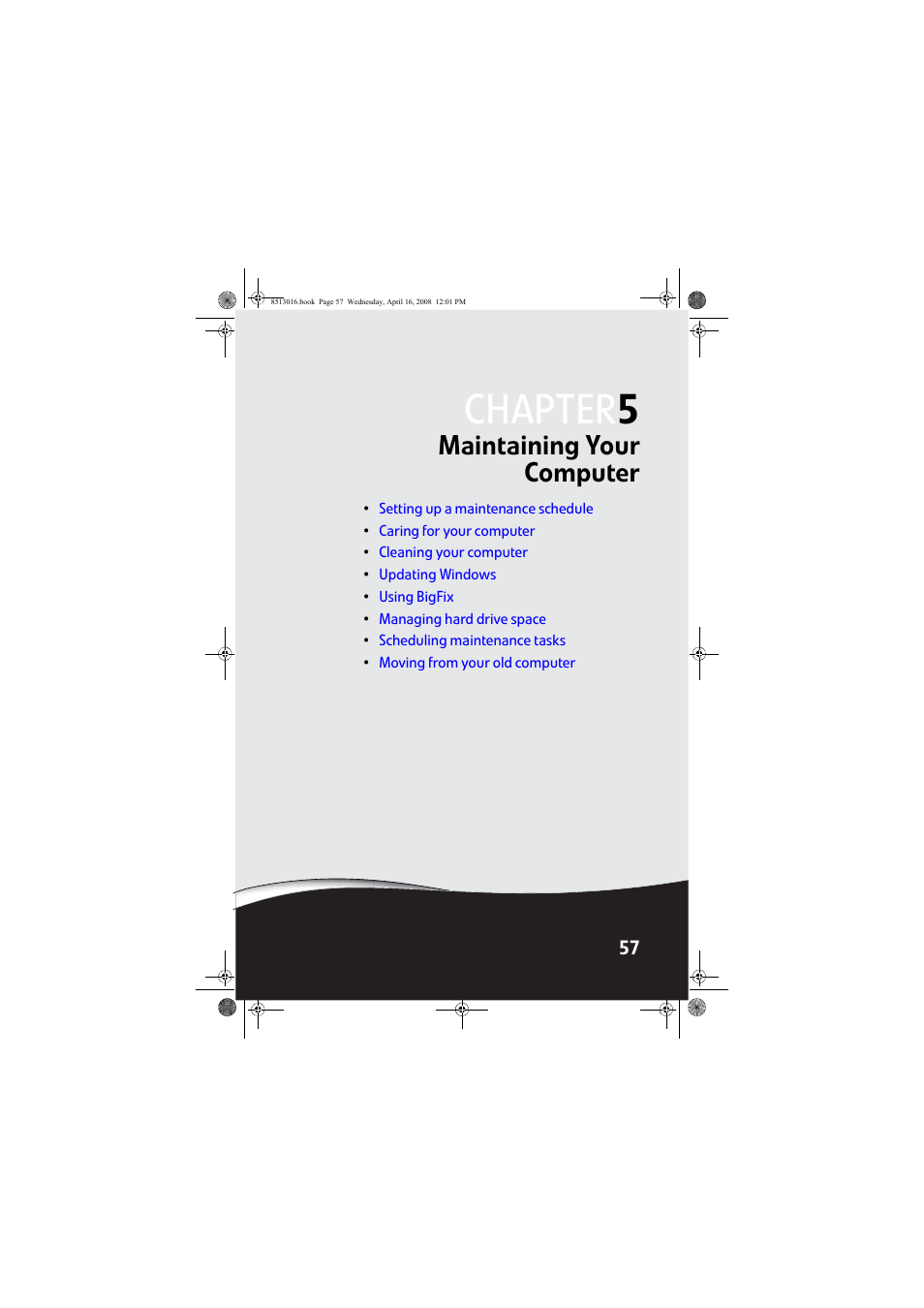 Maintaining your computer, Chapter 5: maintaining your computer, Chapter 5 | Gateway GM5684E User Manual | Page 63 / 128