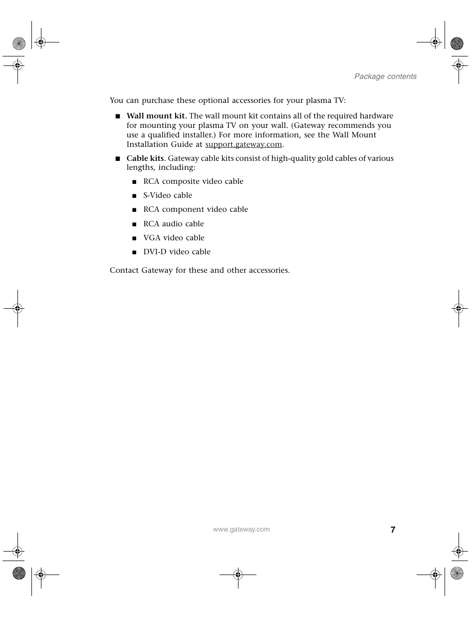 Gateway GTW-P42M102 User Manual | Page 11 / 68