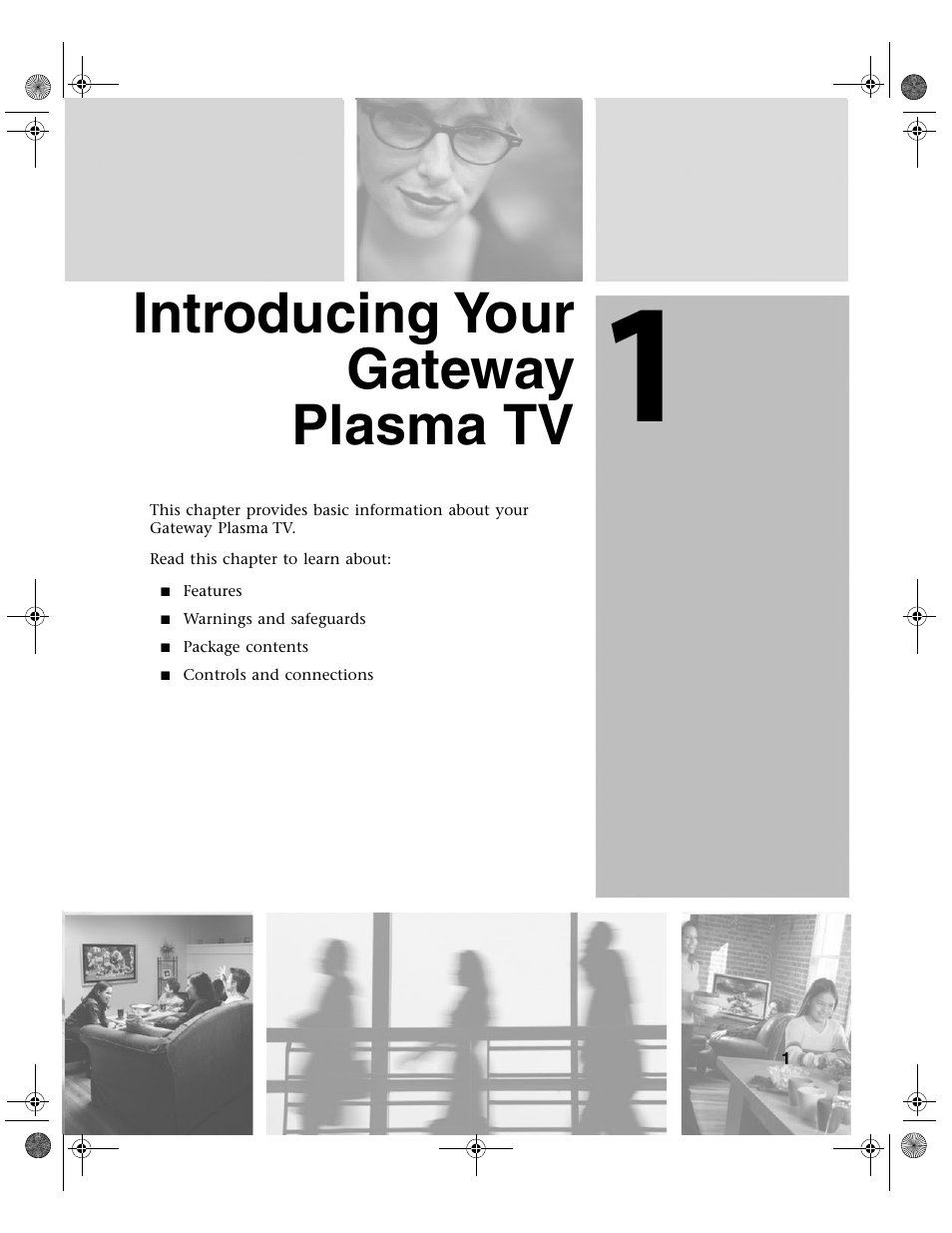 Introducing your gateway plasmatv, Introducing your gateway plasma tv | Gateway GTW-P42M102 User Manual | Page 5 / 68