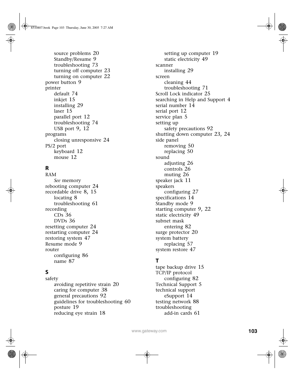 Gateway E-2500D User Manual | Page 108 / 110