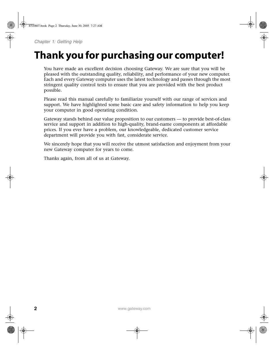 Gateway E-2500D User Manual | Page 7 / 110