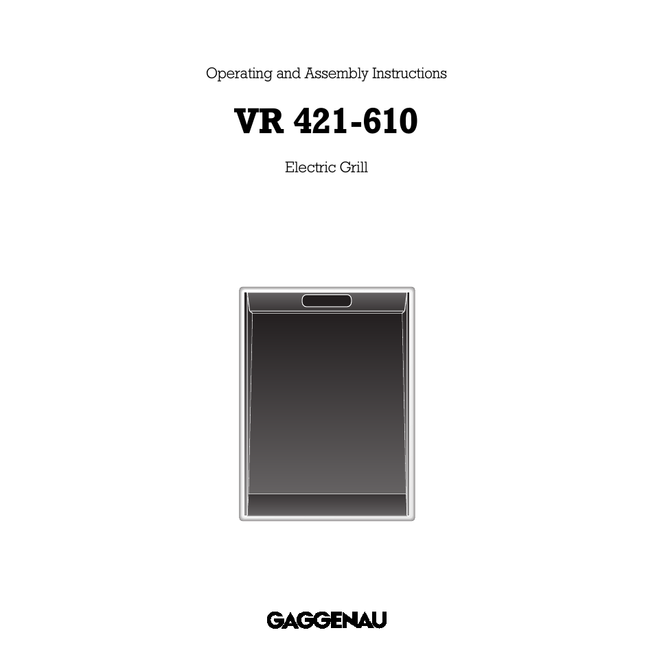 Gaggenau VR 421-610 User Manual | 13 pages