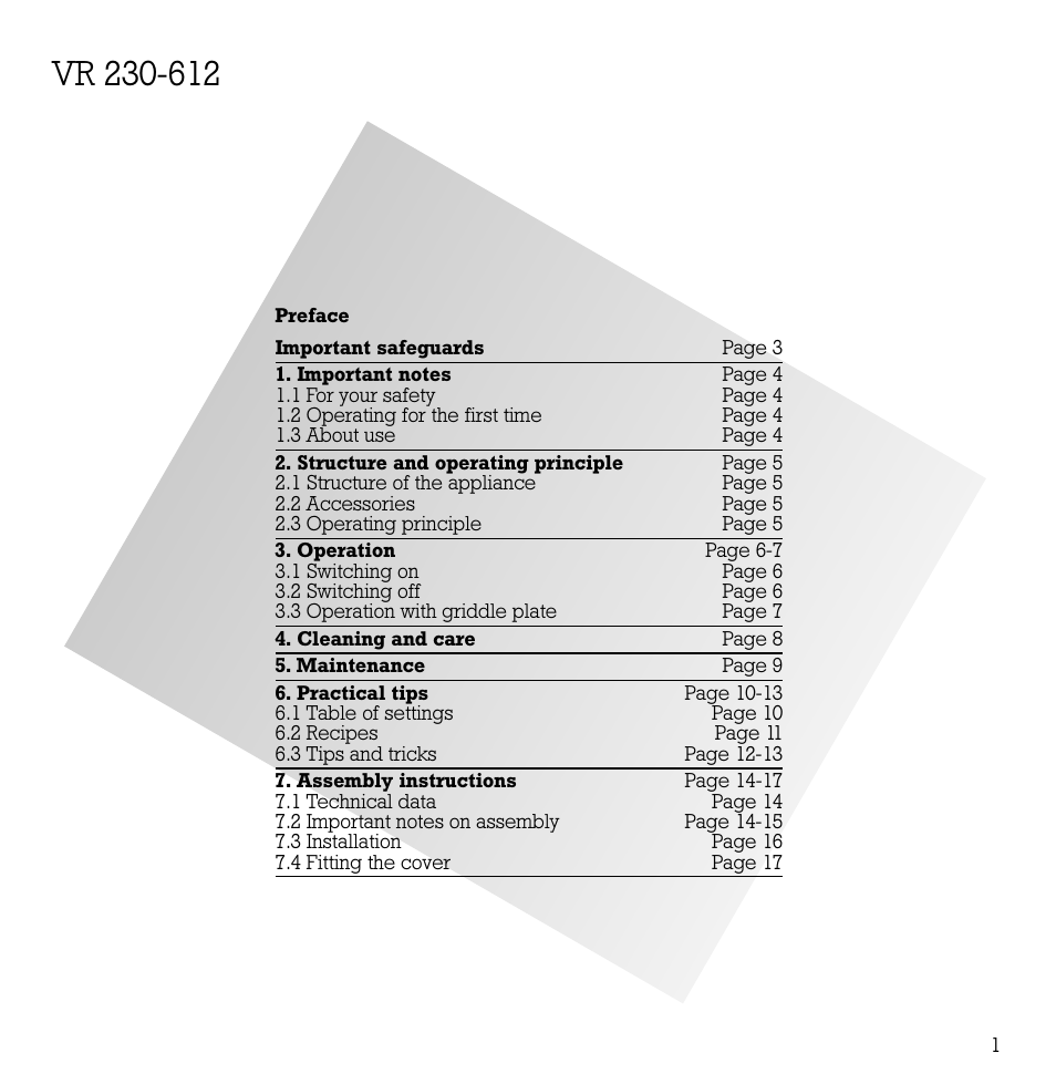 Gaggenau VR 230-612 User Manual | Page 2 / 19