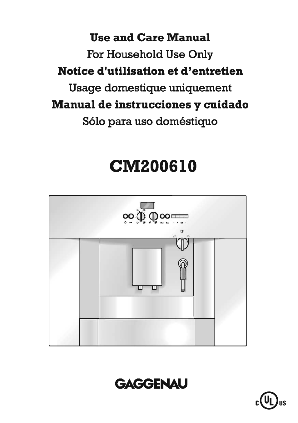 Gaggenau CM200610 User Manual | 105 pages