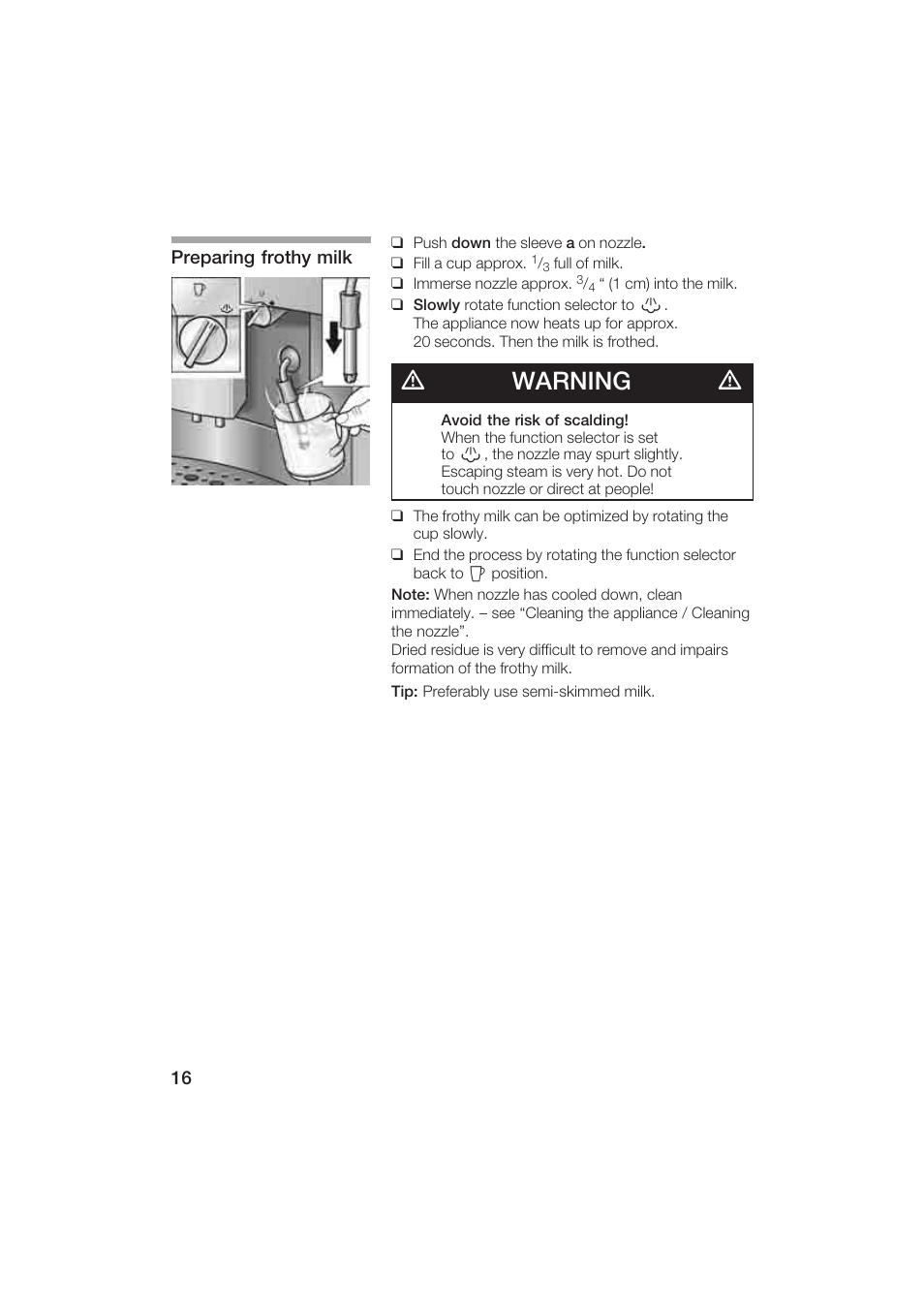 Dwarning d | Gaggenau CM200610 User Manual | Page 16 / 105