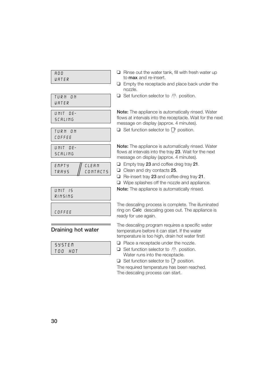 Gaggenau CM200610 User Manual | Page 30 / 105