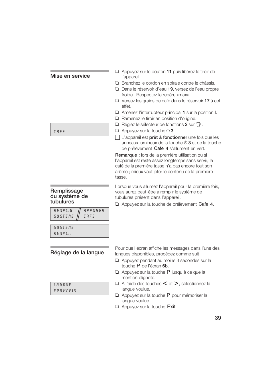 Gaggenau CM200610 User Manual | Page 39 / 105
