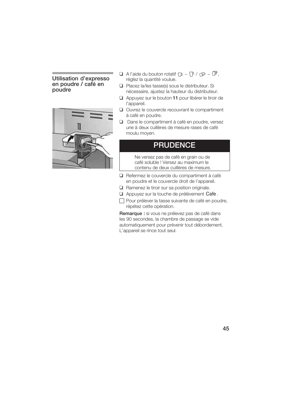 Prudence | Gaggenau CM200610 User Manual | Page 45 / 105