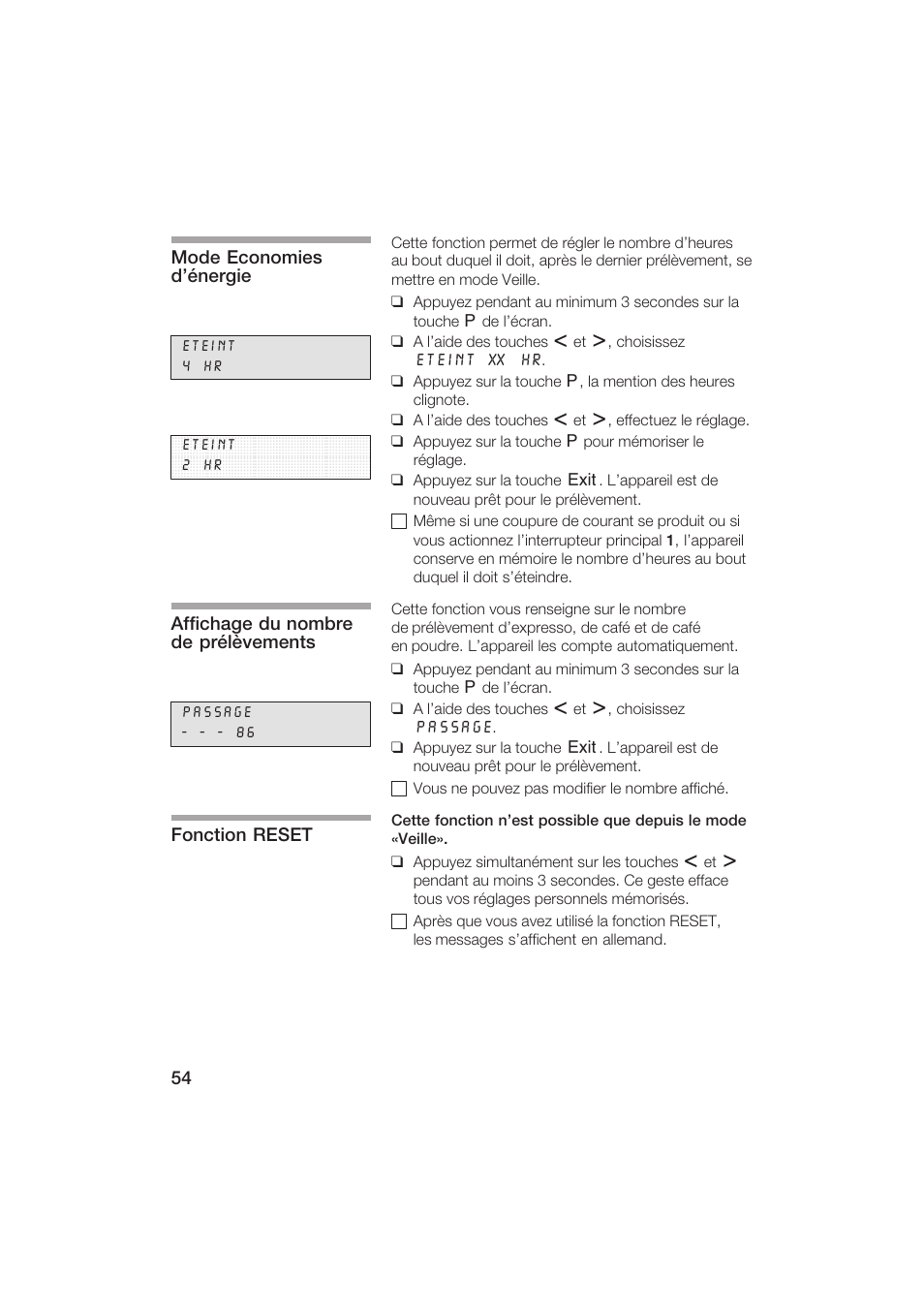 Gaggenau CM200610 User Manual | Page 54 / 105